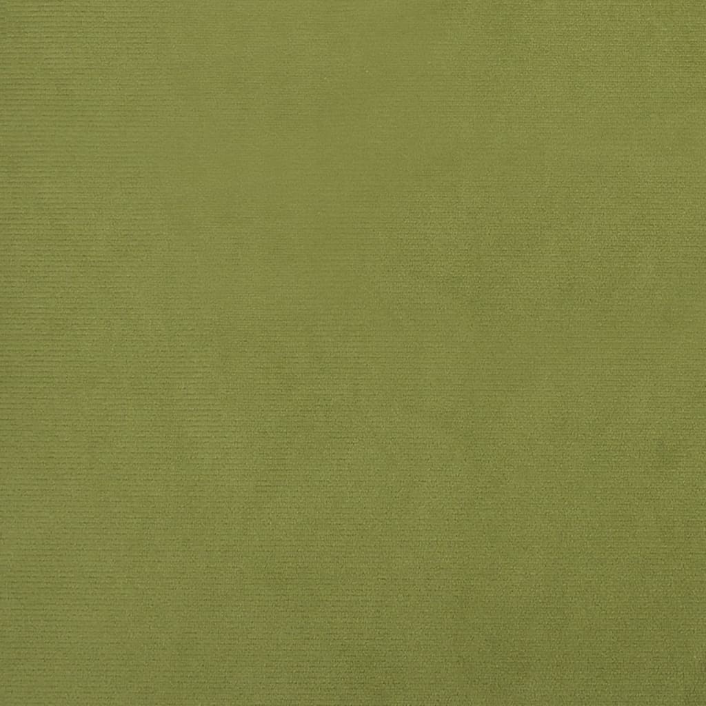 Sgabello con gambe in legno Velluto verde chiaro