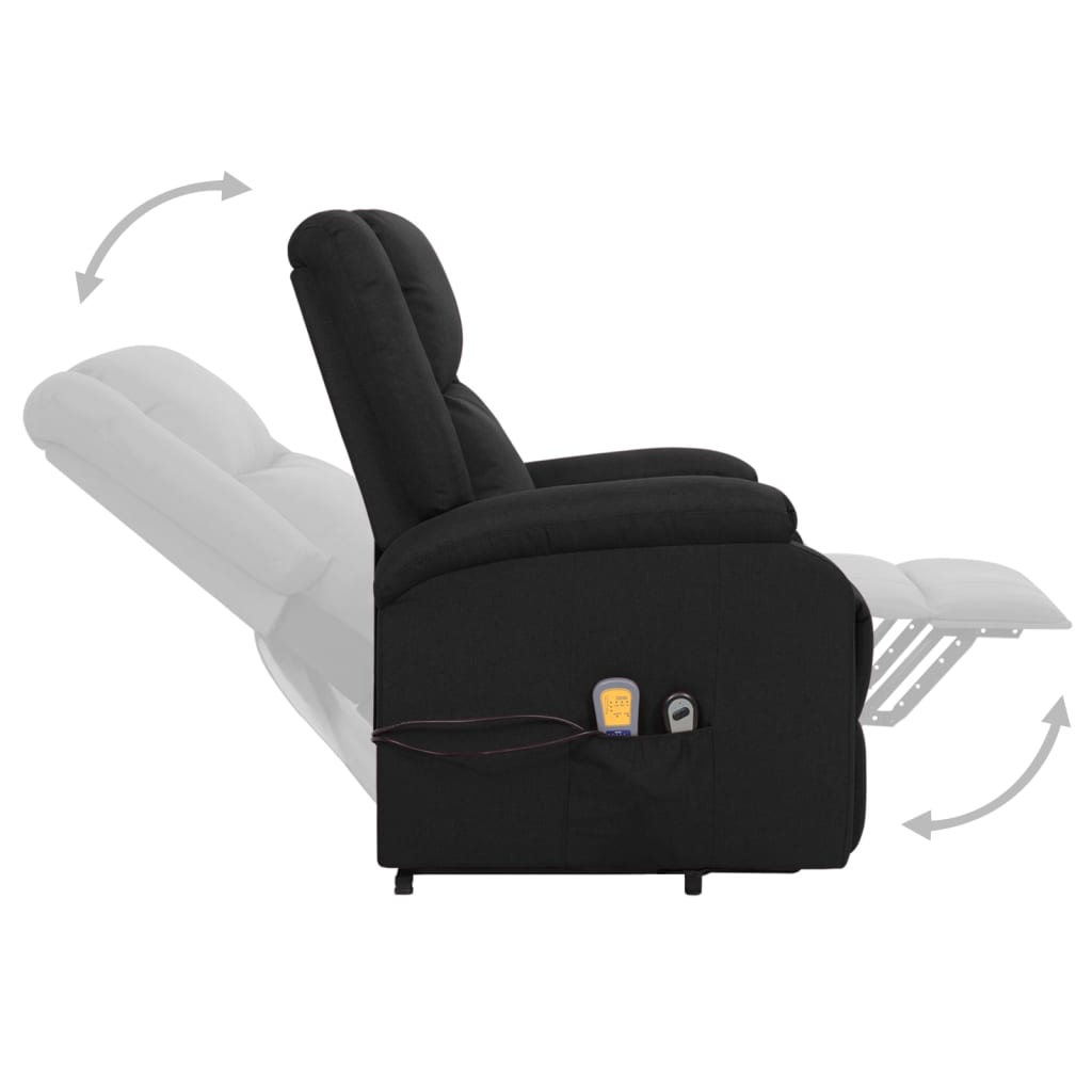 Black massage chair fabric