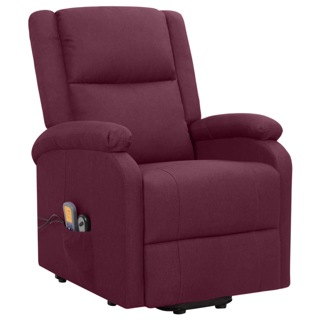 Violet fabric massage chair