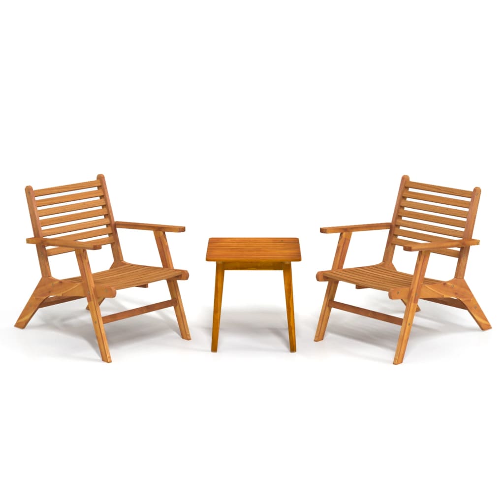 Bistro furniture 3 pcs solid acacia wood