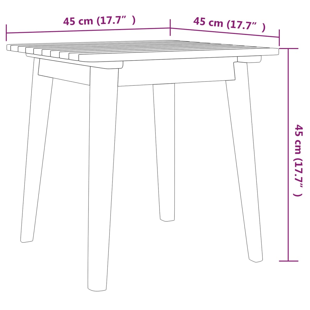 Bistro furniture 3 pcs solid acacia wood