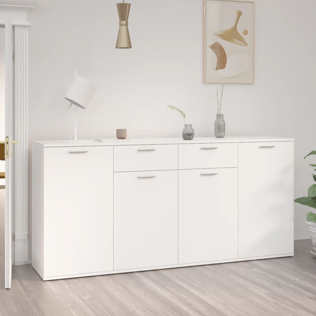 Buffet bianco 160x36x75 cm in truciolato