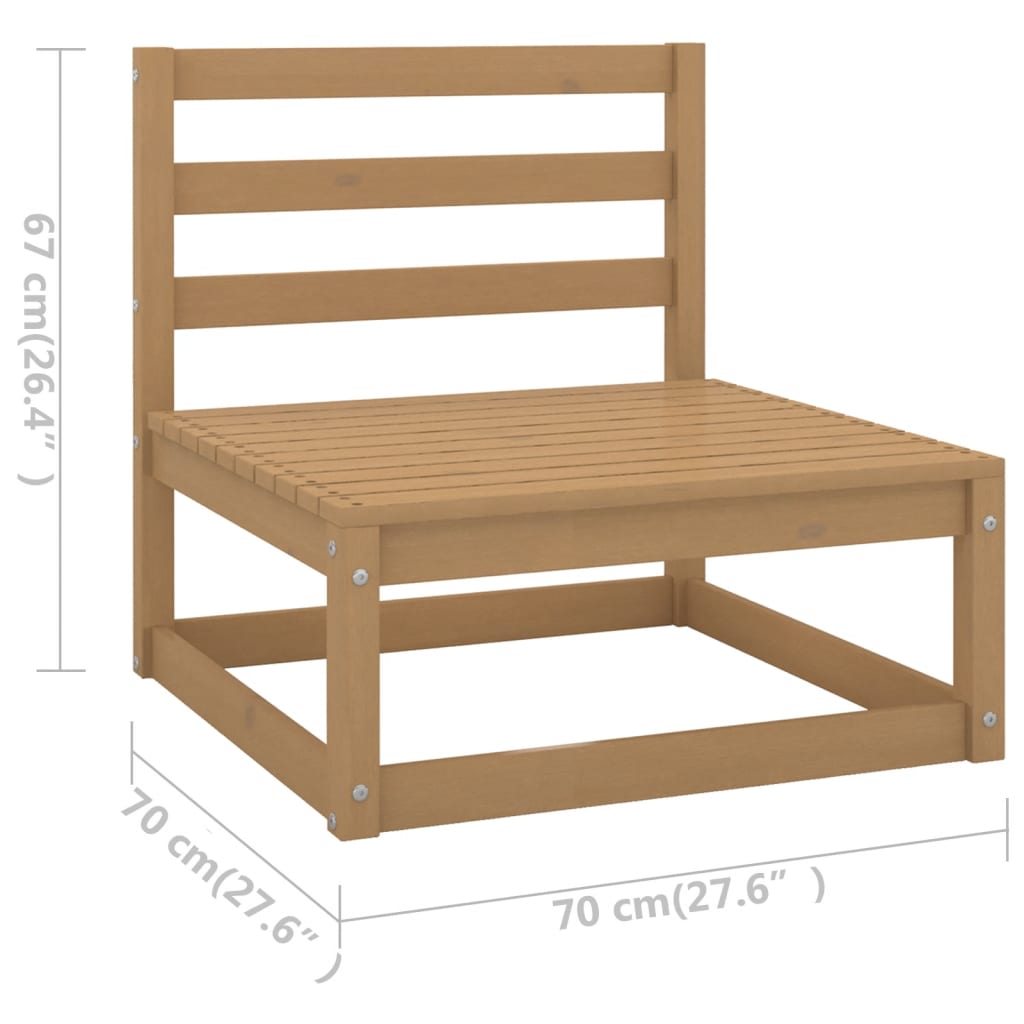 Salon de jardin 12 pcs bois de pin massif