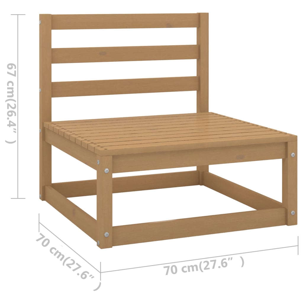 Salon de jardin 14 pcs bois de pin massif