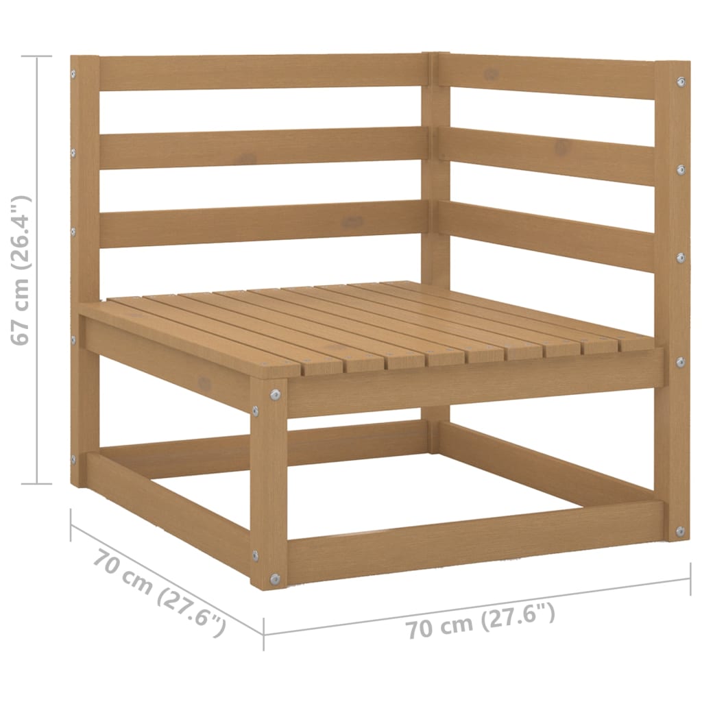 Salon de jardin 4 pcs avec coussins Bois de pin massif