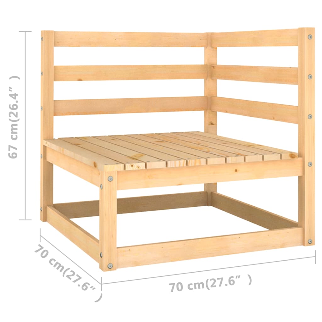 Salon de jardin 4 pcs avec coussins Bois de pin massif