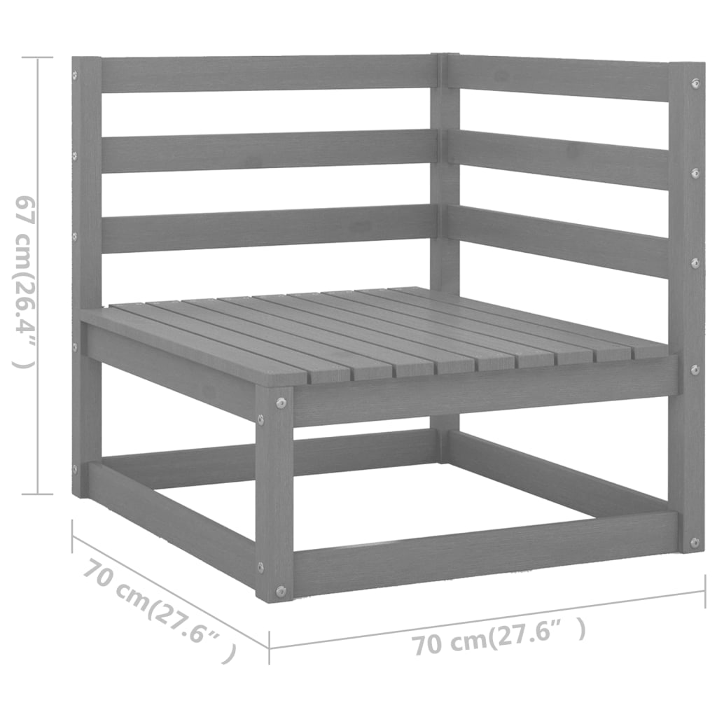 Salon de jardin 6 pcs avec coussins Bois de pin massif