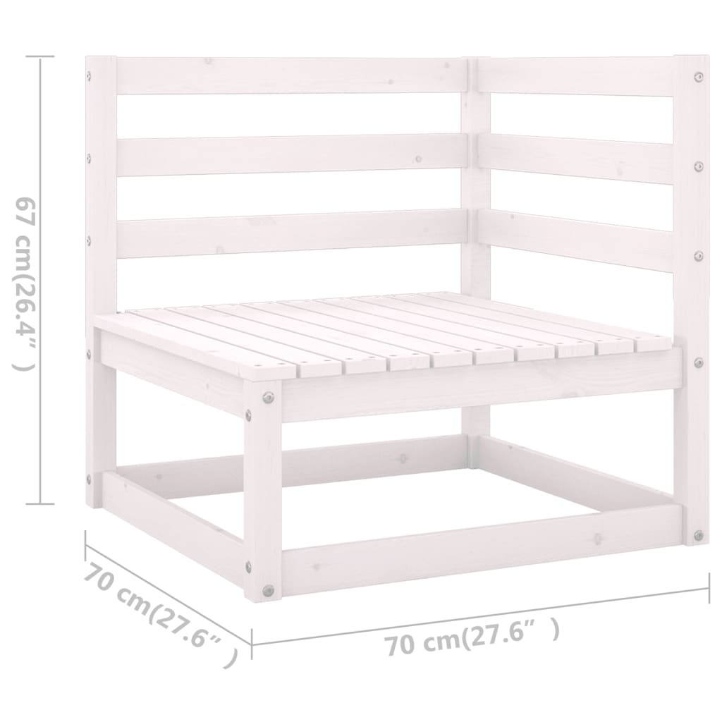 Salon de jardin 8 pcs avec coussins Bois de pin massif