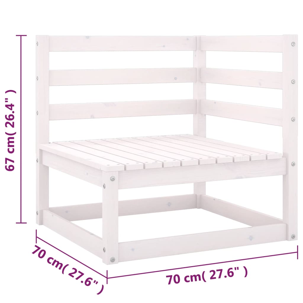 Salon de jardin 8 pcs avec coussins Bois de pin massif