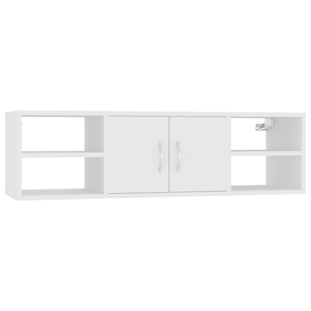 White wall shelf 102x30x29 cm agglomerated