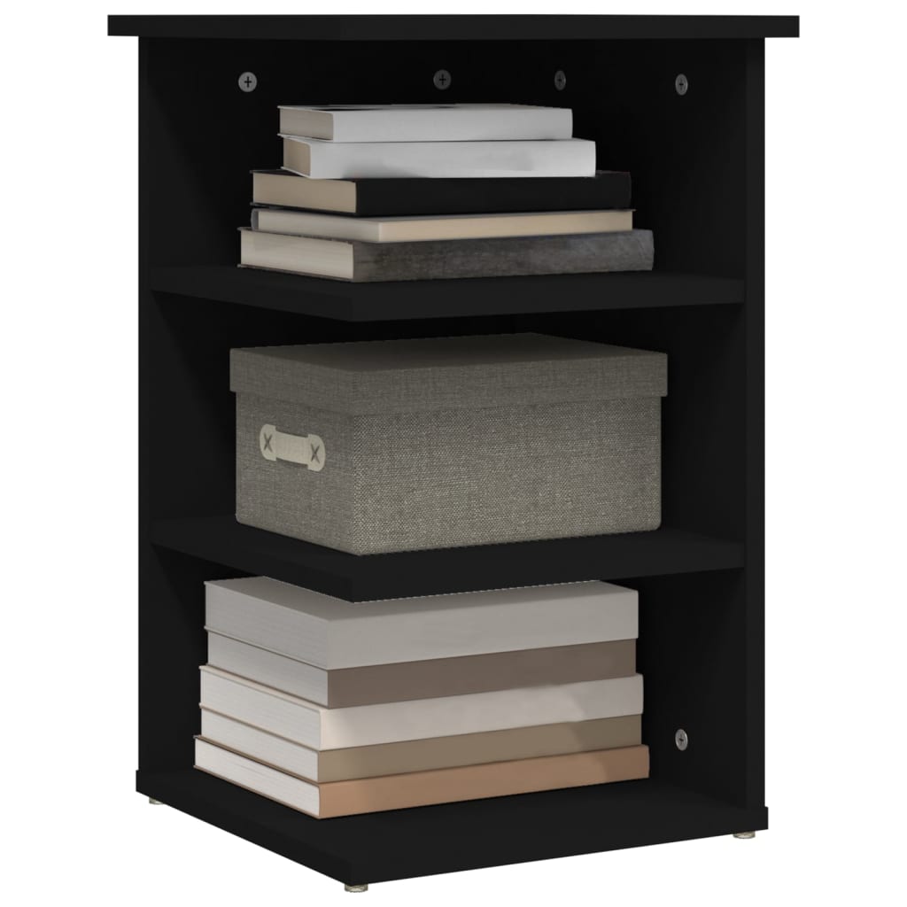 Black side cabinet 35x35x555 cm agglomerated