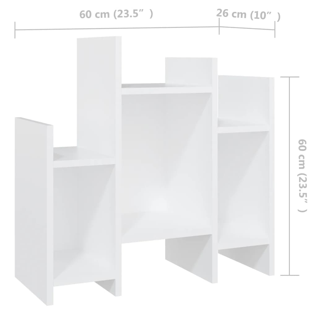 Weißes Seitenschrank 60x26x60 cm agglomeriert