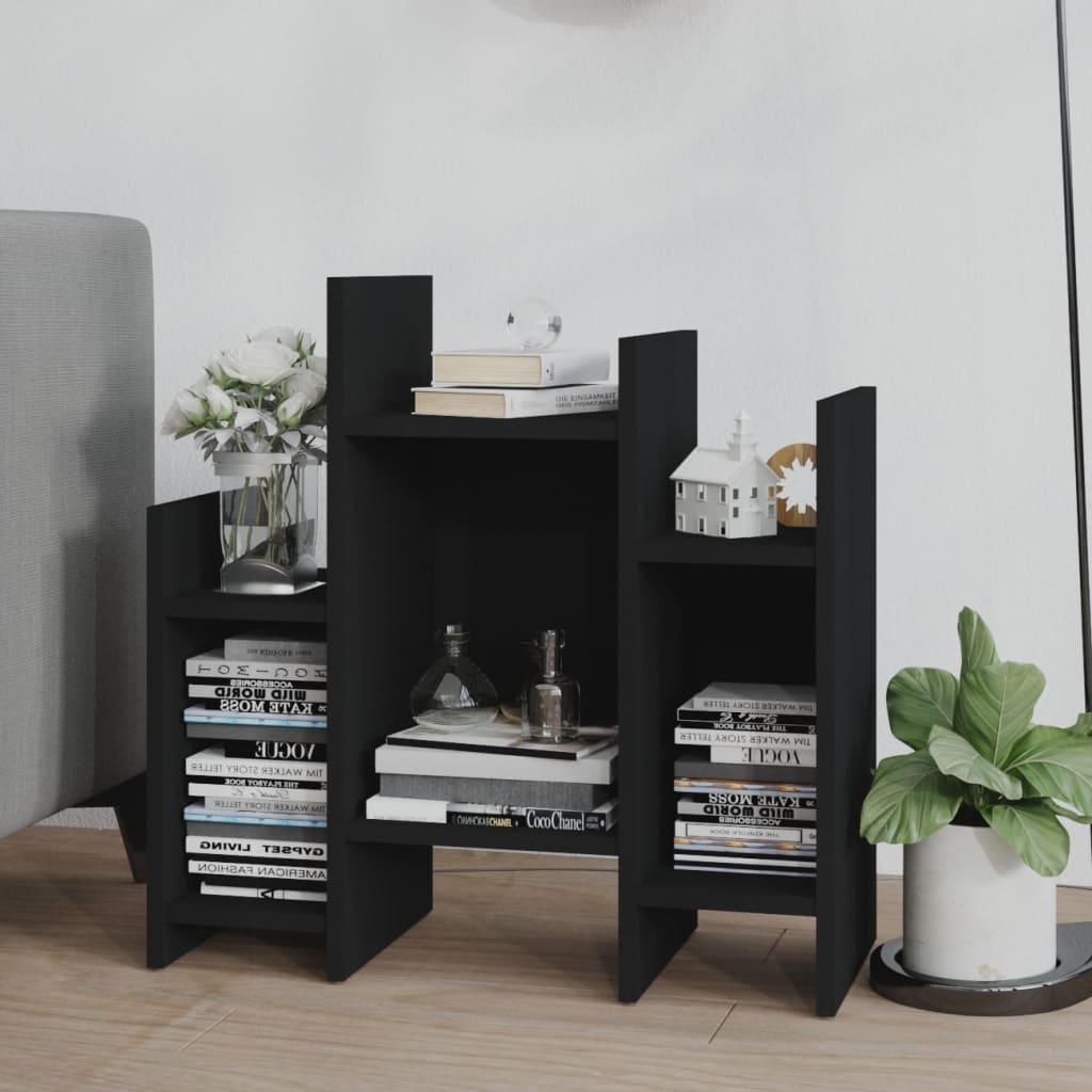 Black side cabinet 60x26x60 cm agglomerated