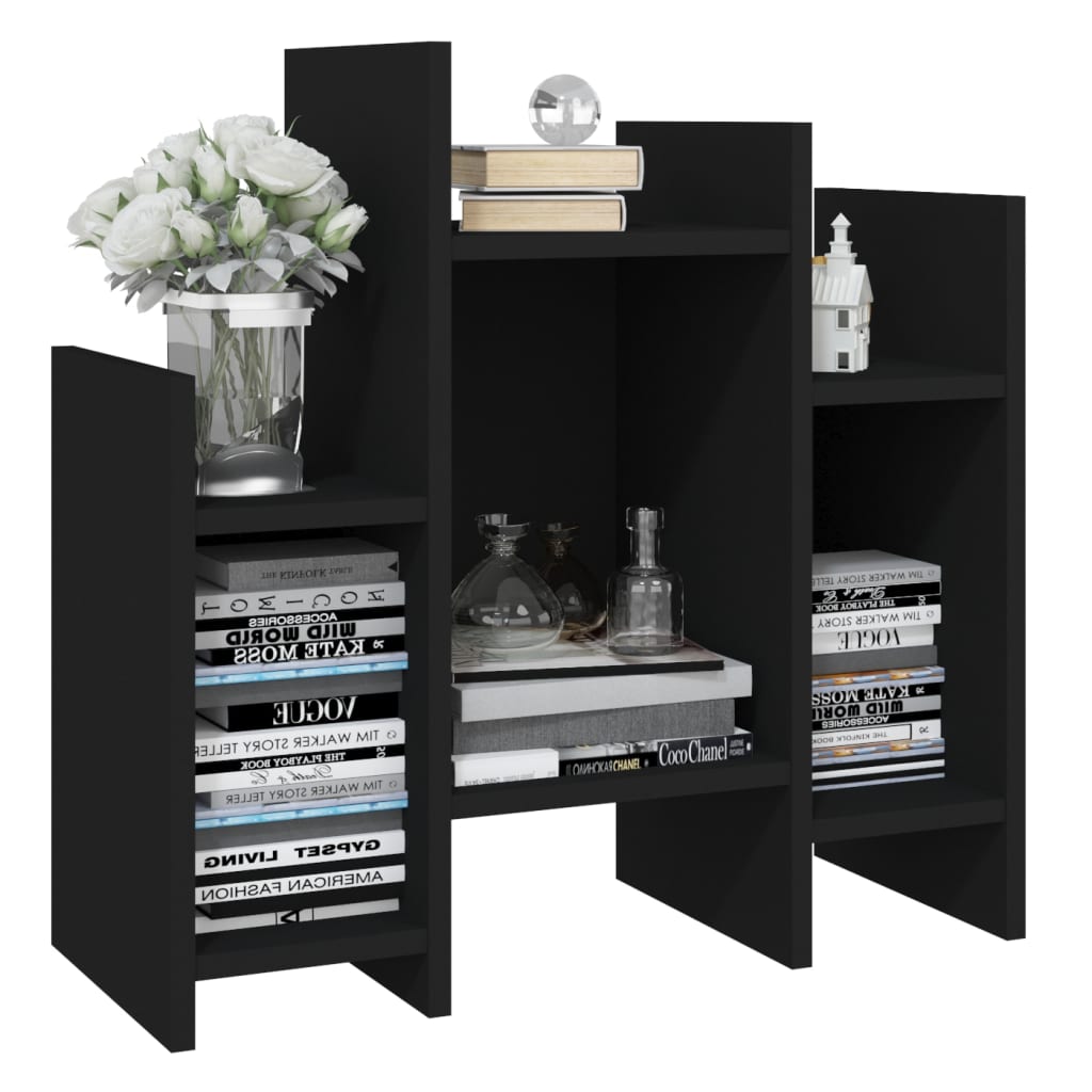 Black side cabinet 60x26x60 cm agglomerated