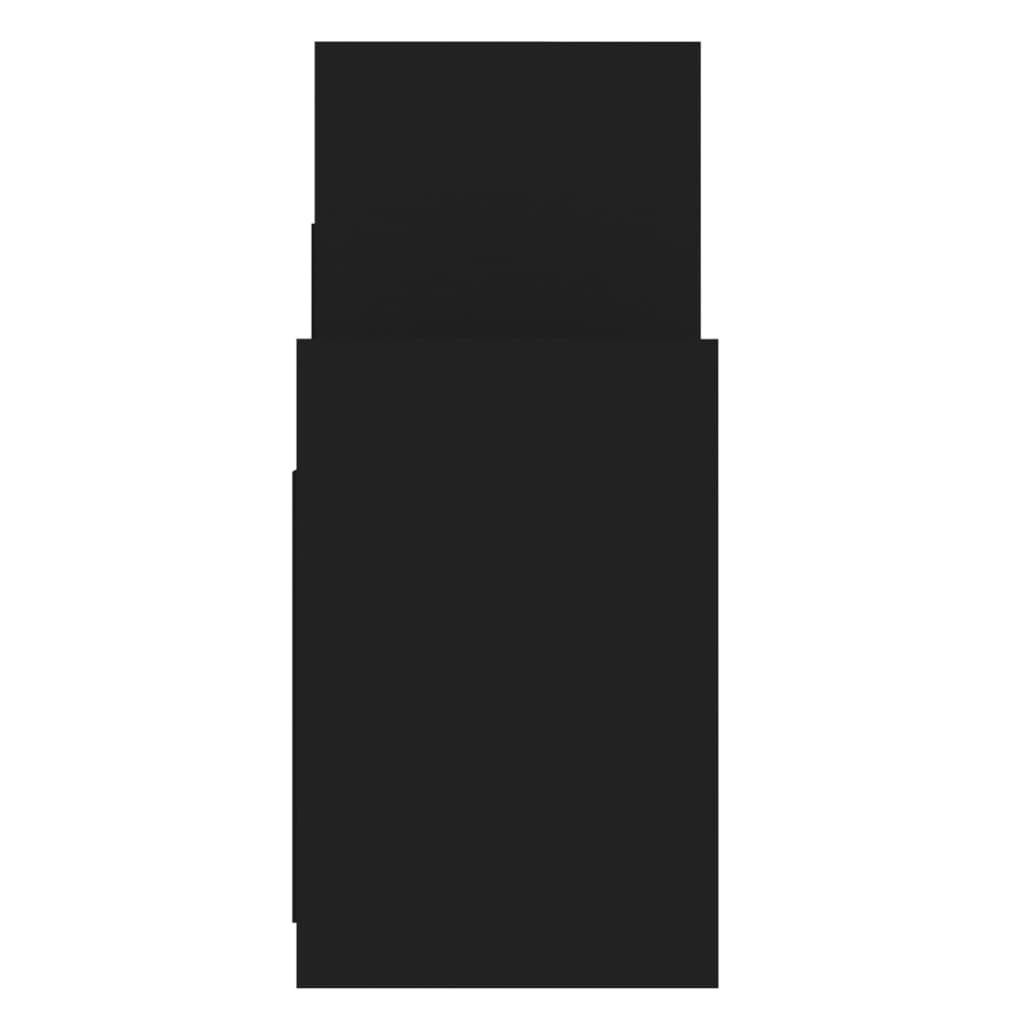 Schwarzer Seitenschrank 60x26x60 cm agglomeriert