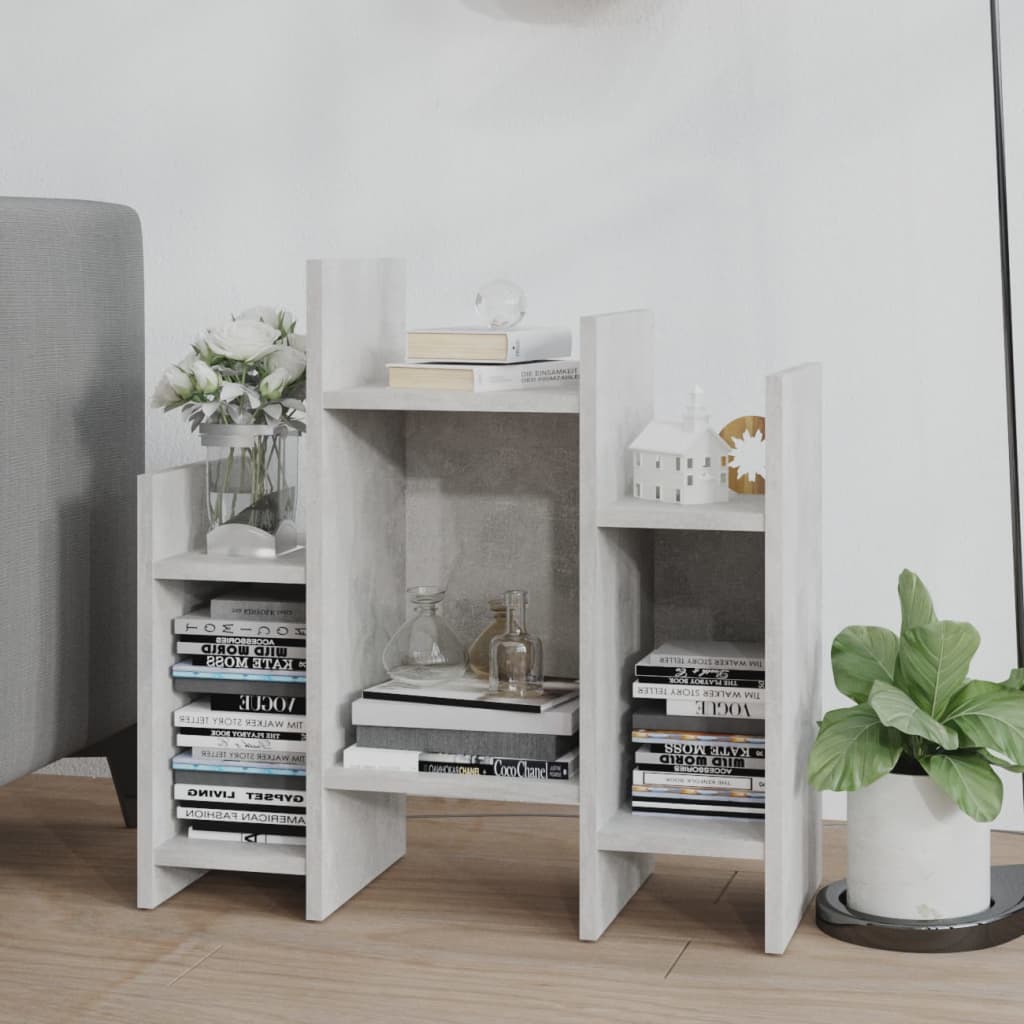 Concrete gray side cabinet 60x26x60 cm agglomerated