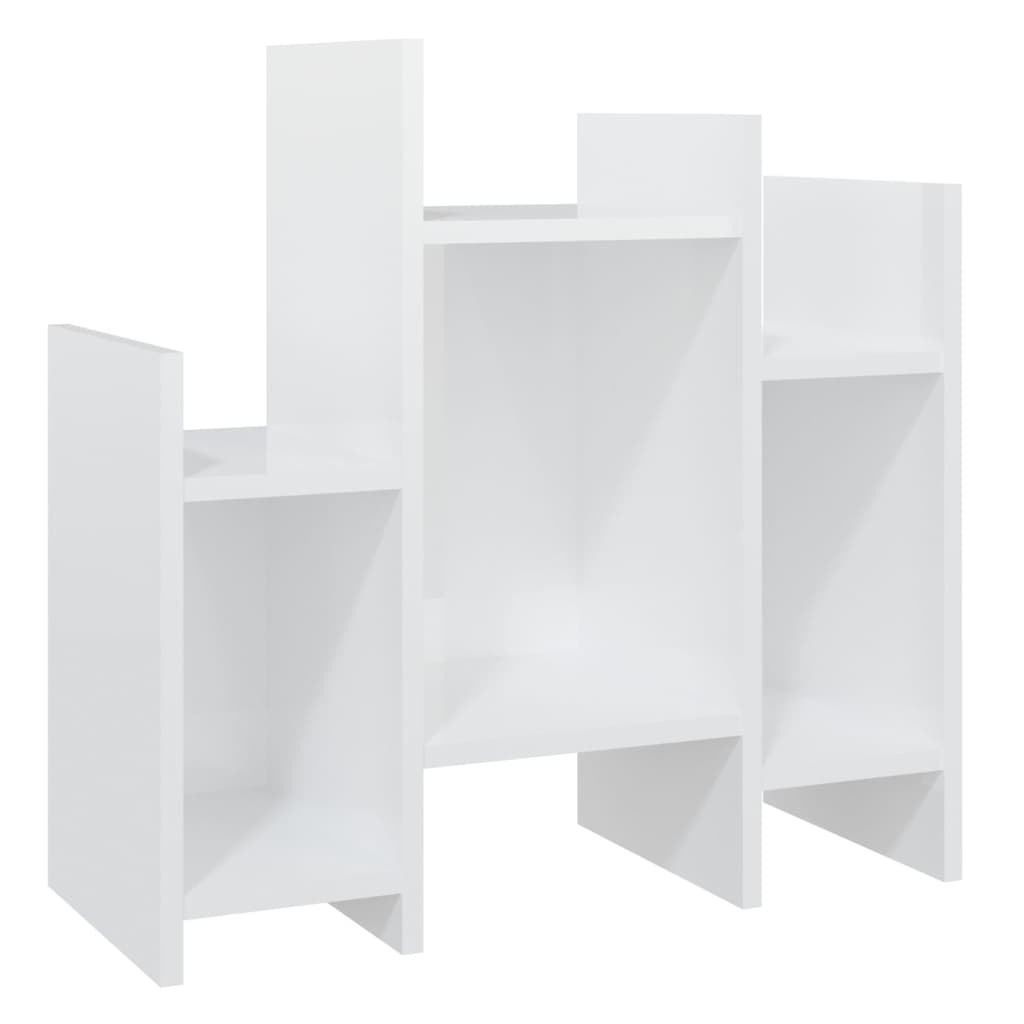 Mobile laterale Bianco lucido 60x26x60 cm Truciolare