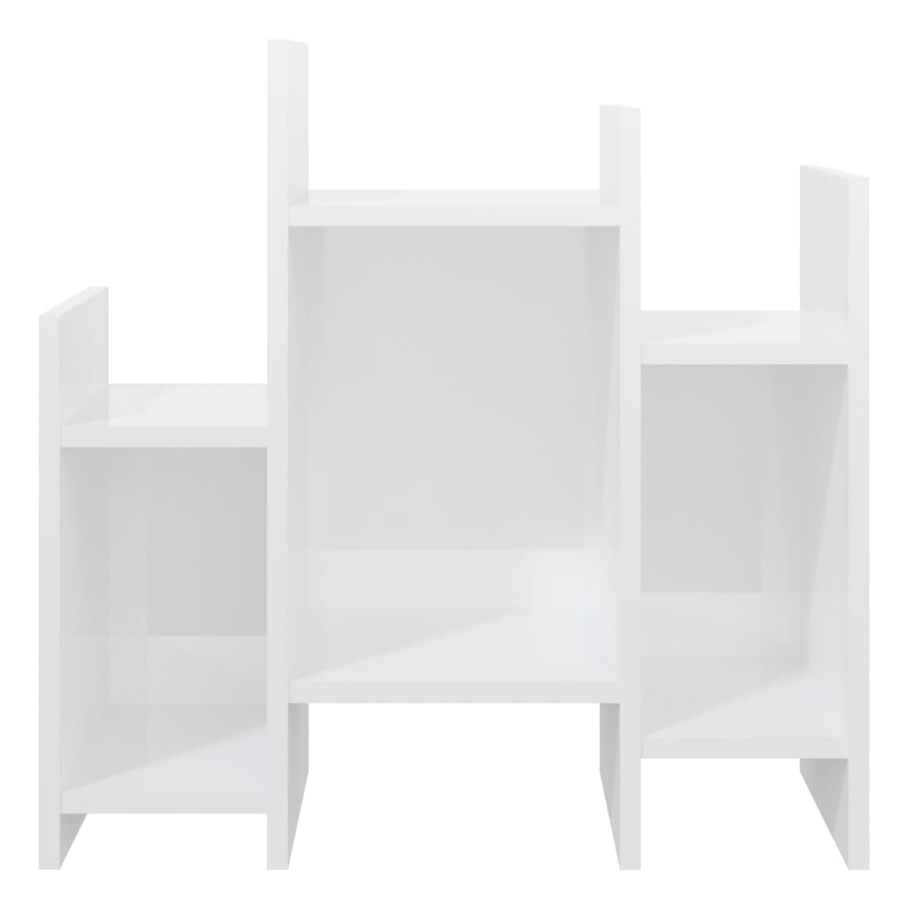 Shiny white side cabinet 60x26x60 cm agglomerated