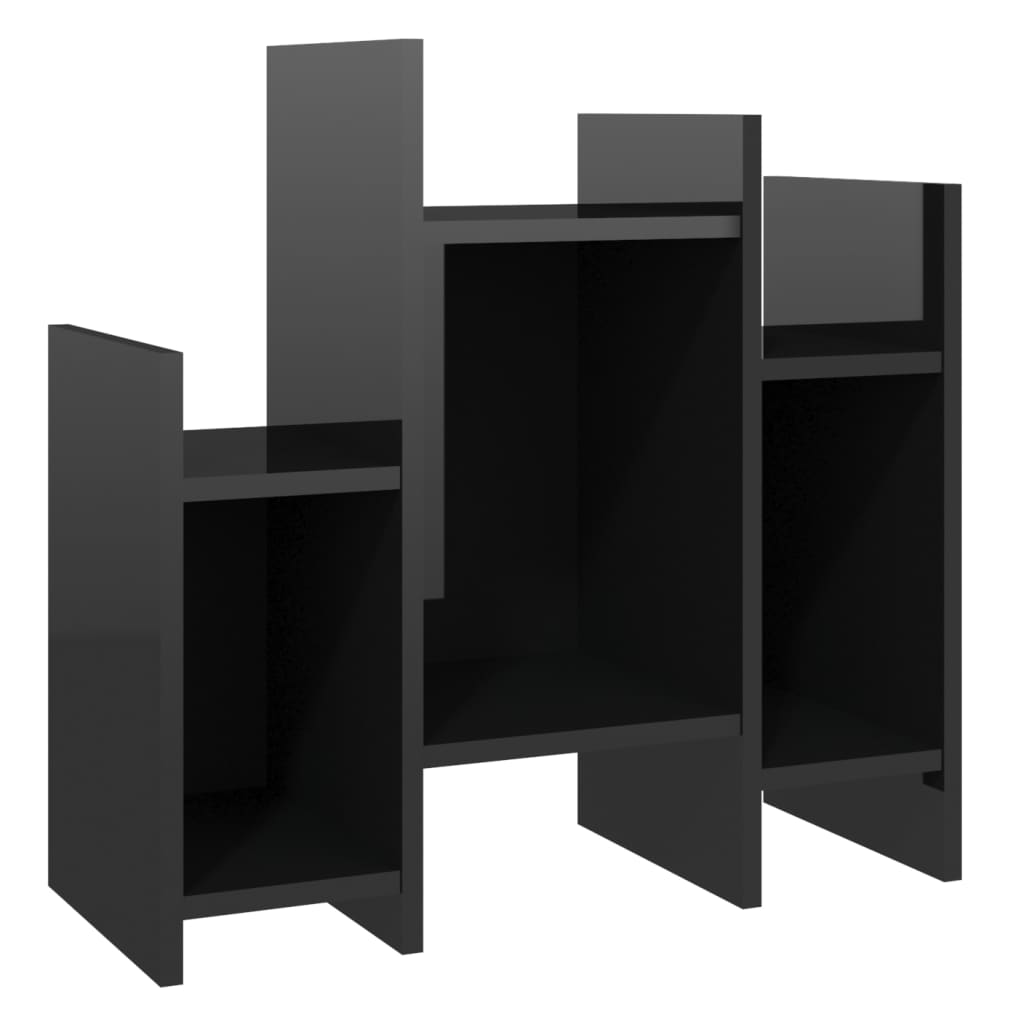 Shiny black side cabinet 60x26x60 cm agglomerated