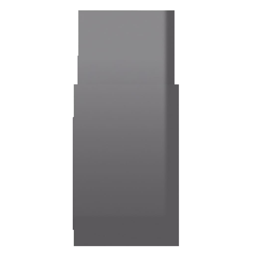 Armoire latérale Gris brillant 60x26x60 cm Aggloméré