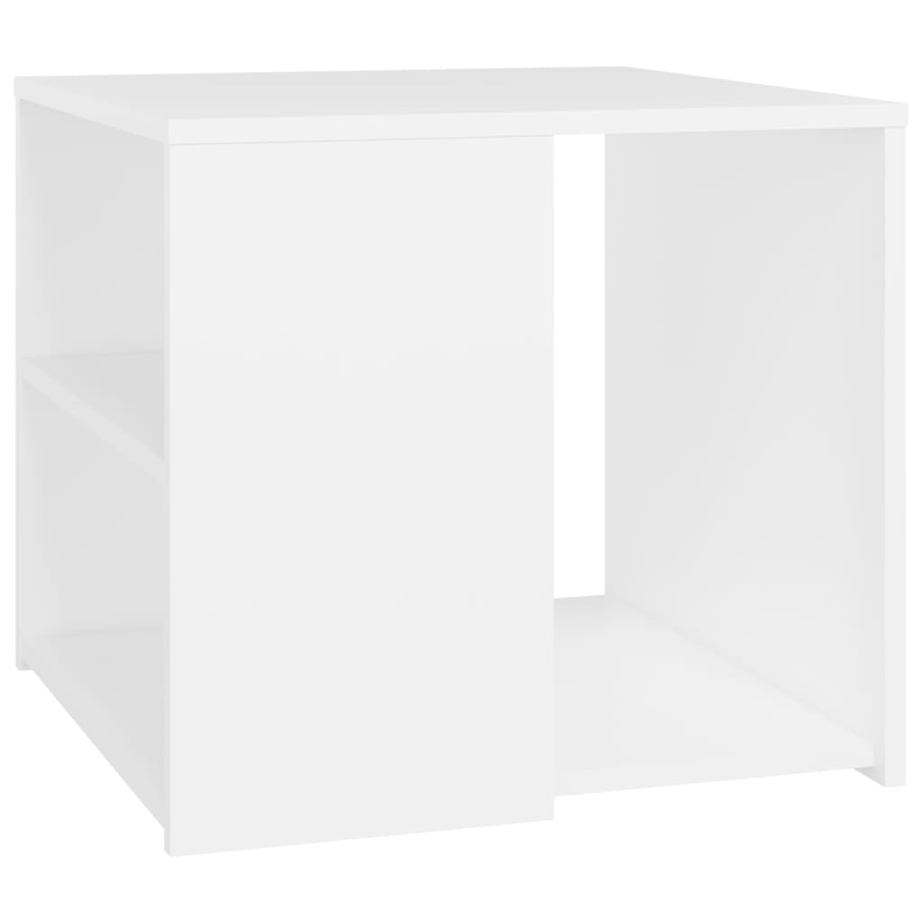Weißer Seitentisch 50x50x45 cm agglomeriert