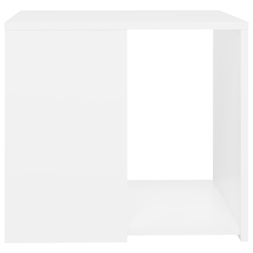 White side table 50x50x45 cm agglomerated