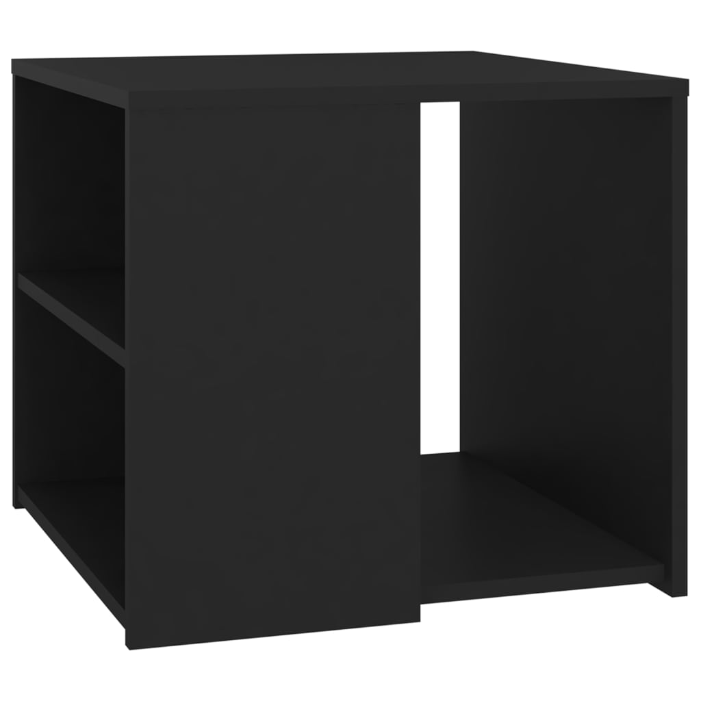 Schwarzer Seitentisch 50x50x45 cm agglomeriert