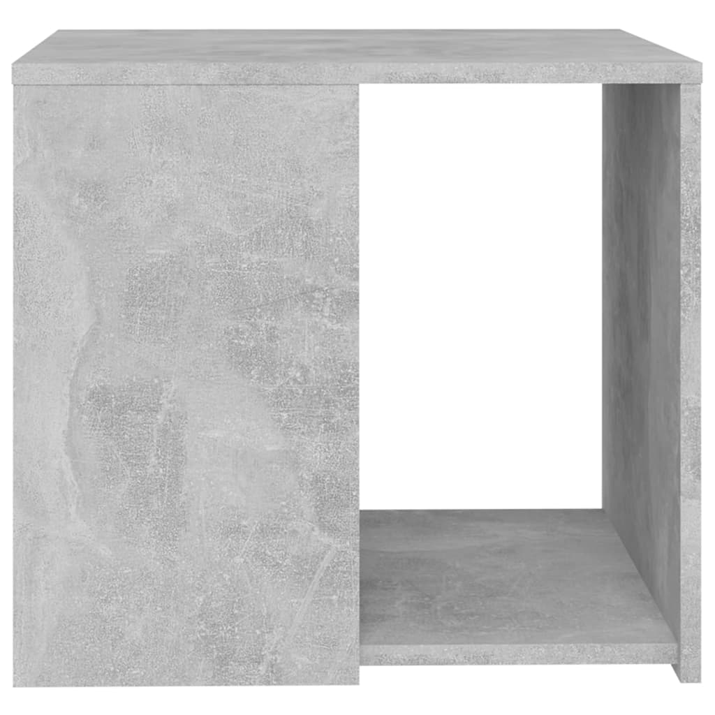 Tavolino grigio cemento 50x50x45 cm Truciolato