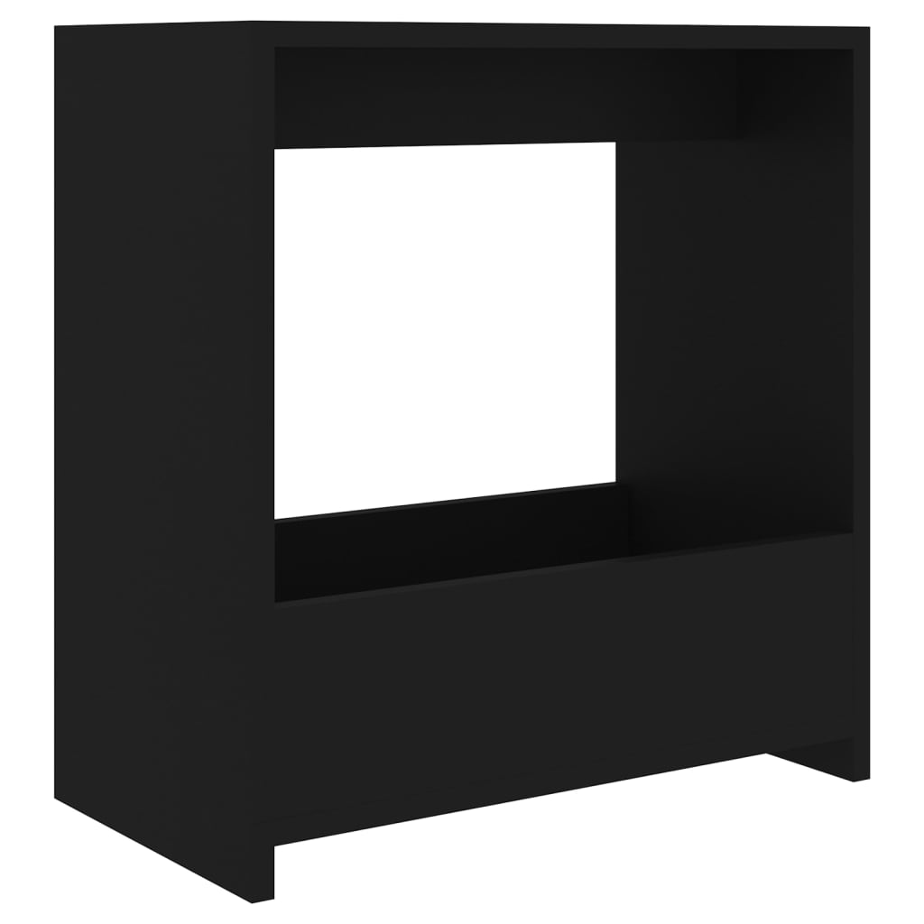 Black side table 50x26x50 cm agglomerated