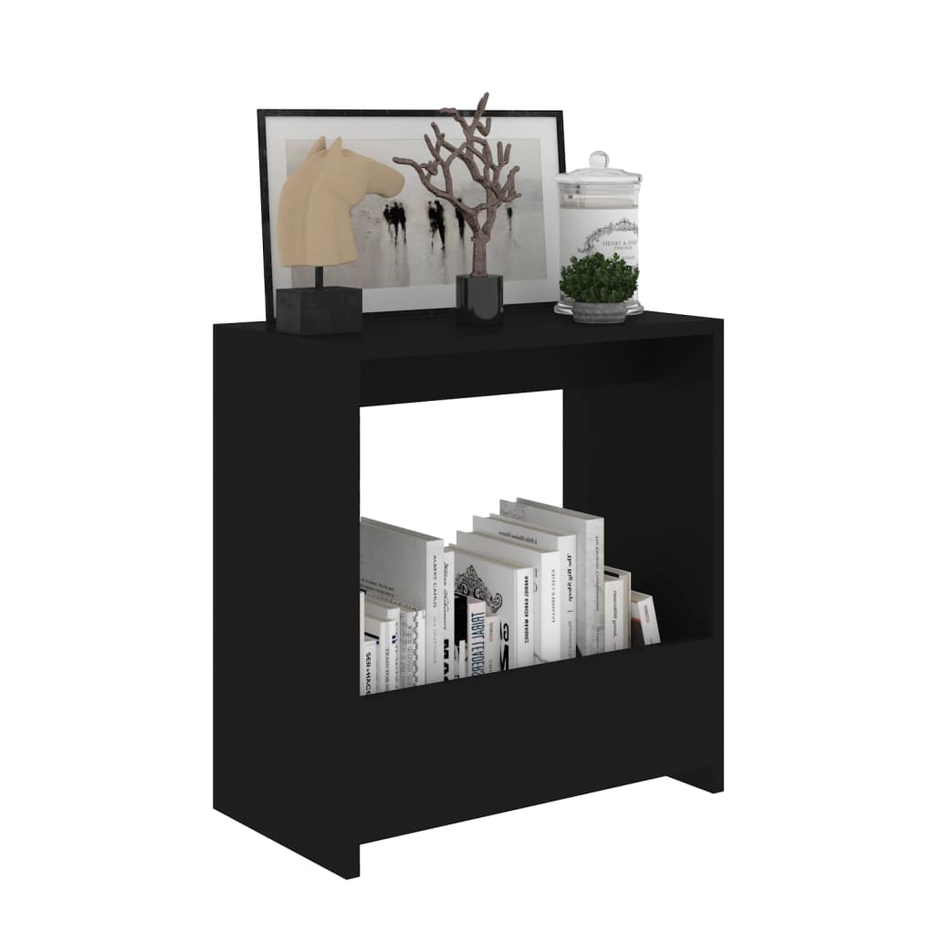 Black side table 50x26x50 cm agglomerated