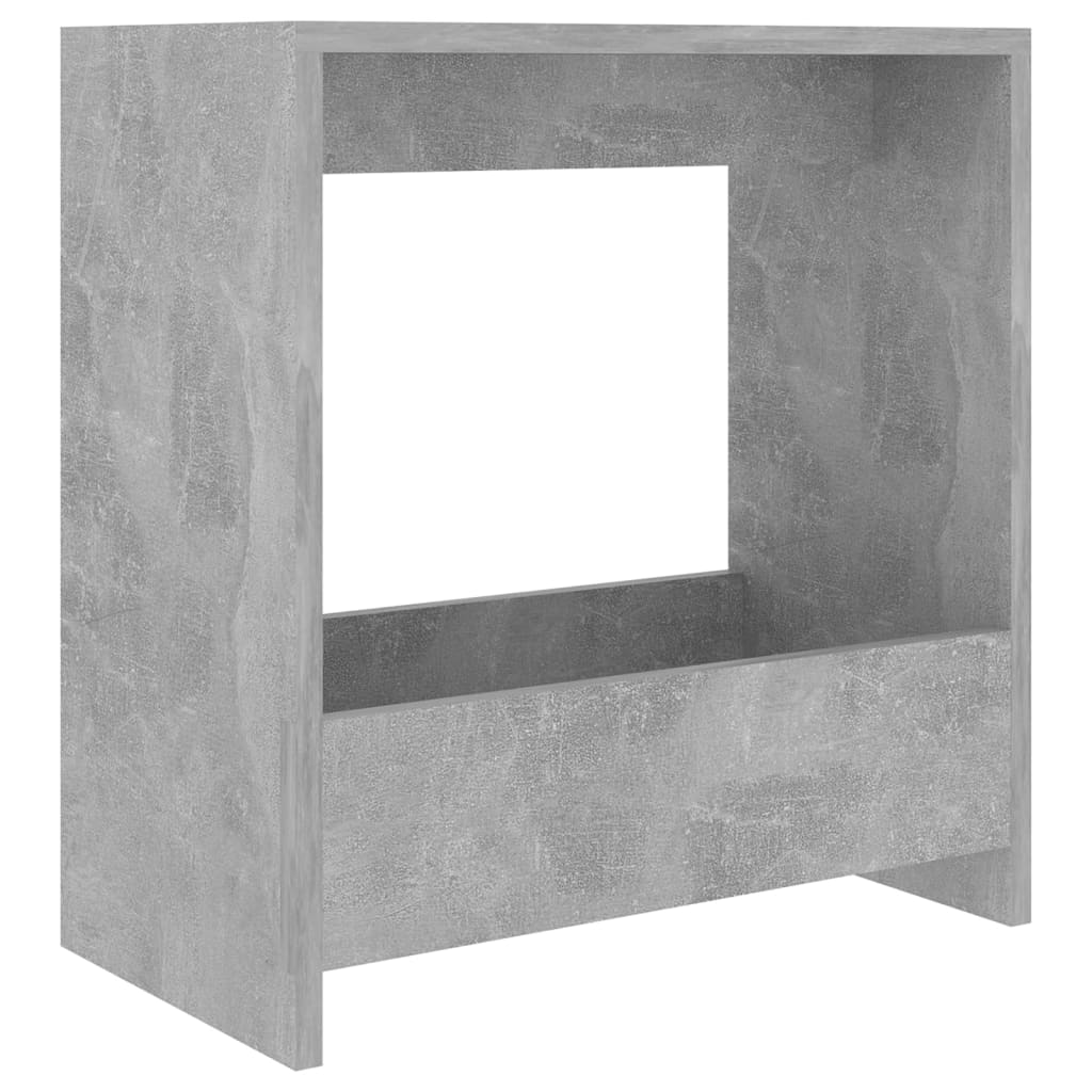 Tavolino grigio cemento 50x26x50 cm Truciolare