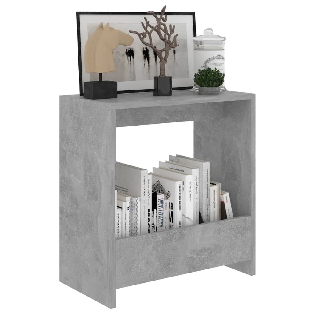 Concrete gray side table 50x26x50 cm agglomerated