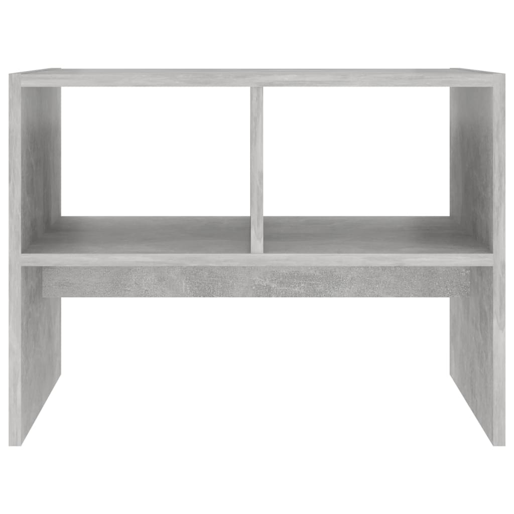 Tavolino grigio cemento 60x40x45 cm Truciolato