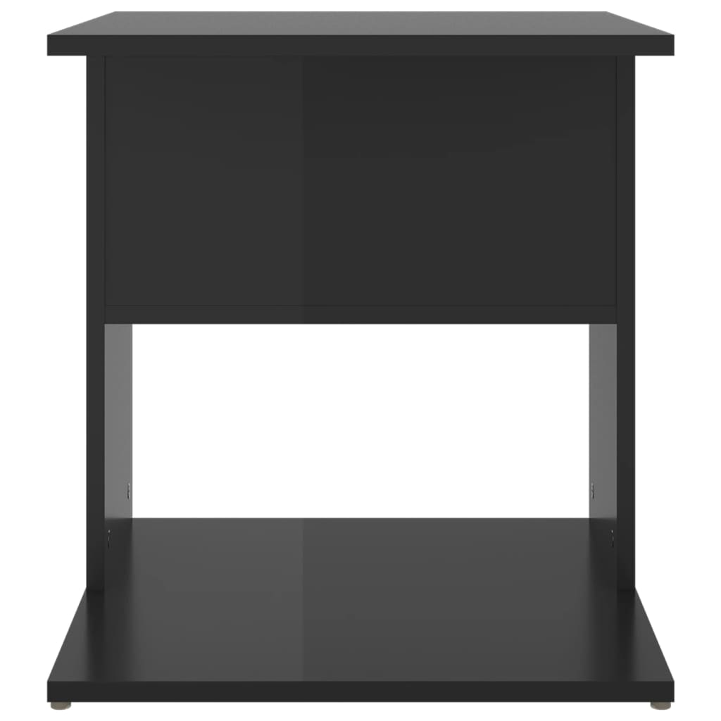 Table d'appoint Noir brillant 45x45x48 cm Aggloméré