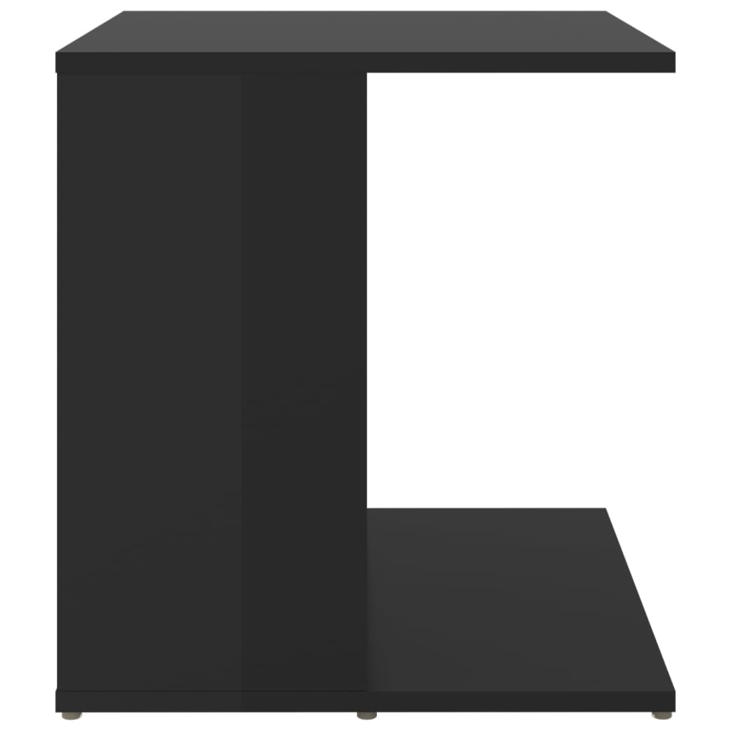 Tavolino Nero lucido 45x45x48 cm Truciolare