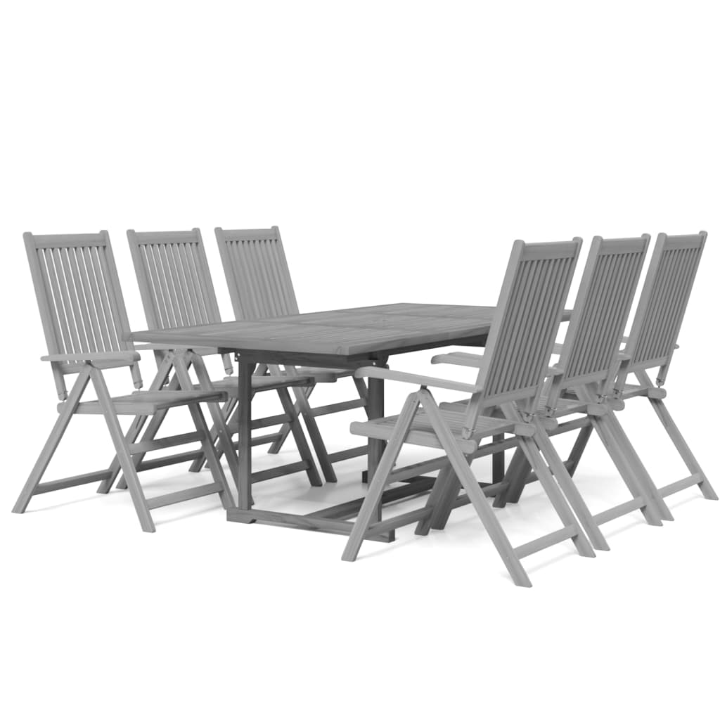 Ensemble de salle à manger de jardin 7 pcs Bois d'acacia massif