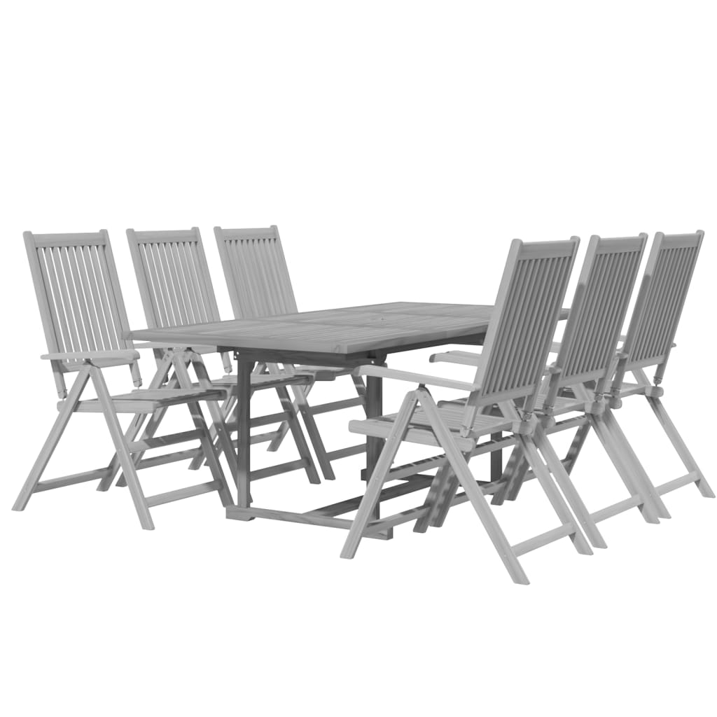 Ensemble de salle à manger de jardin 7 pcs Bois d'acacia massif