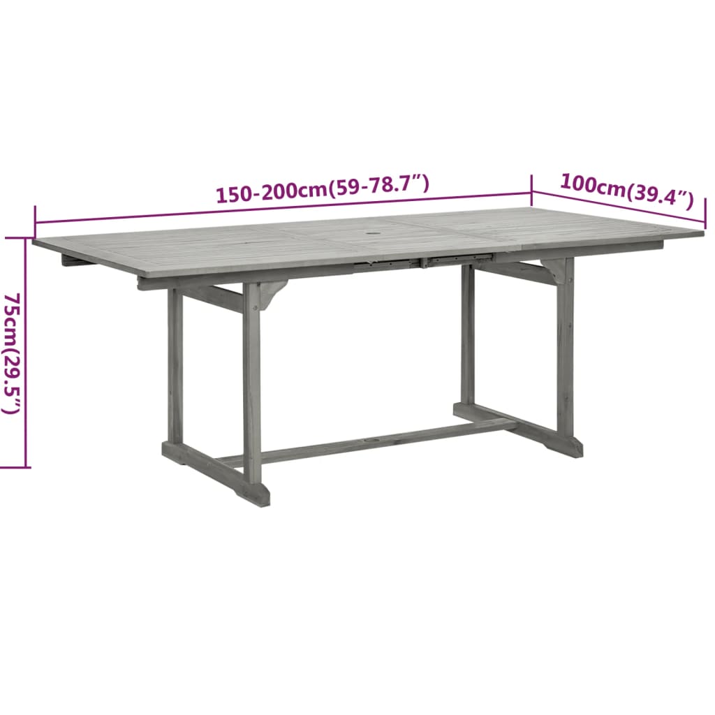 Ensemble de salle à manger de jardin 7 pcs Bois d'acacia massif