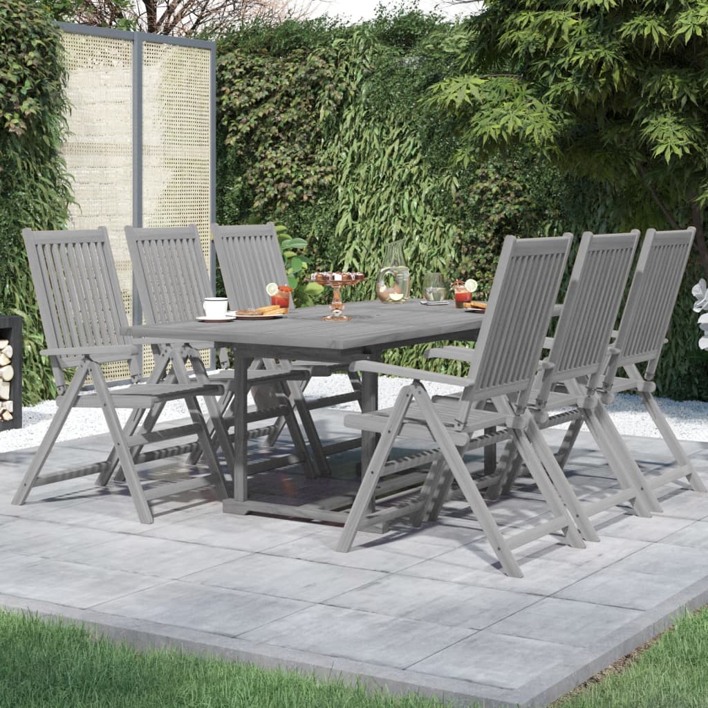 Ensemble de salle à manger de jardin 7 pcs Bois d'acacia massif