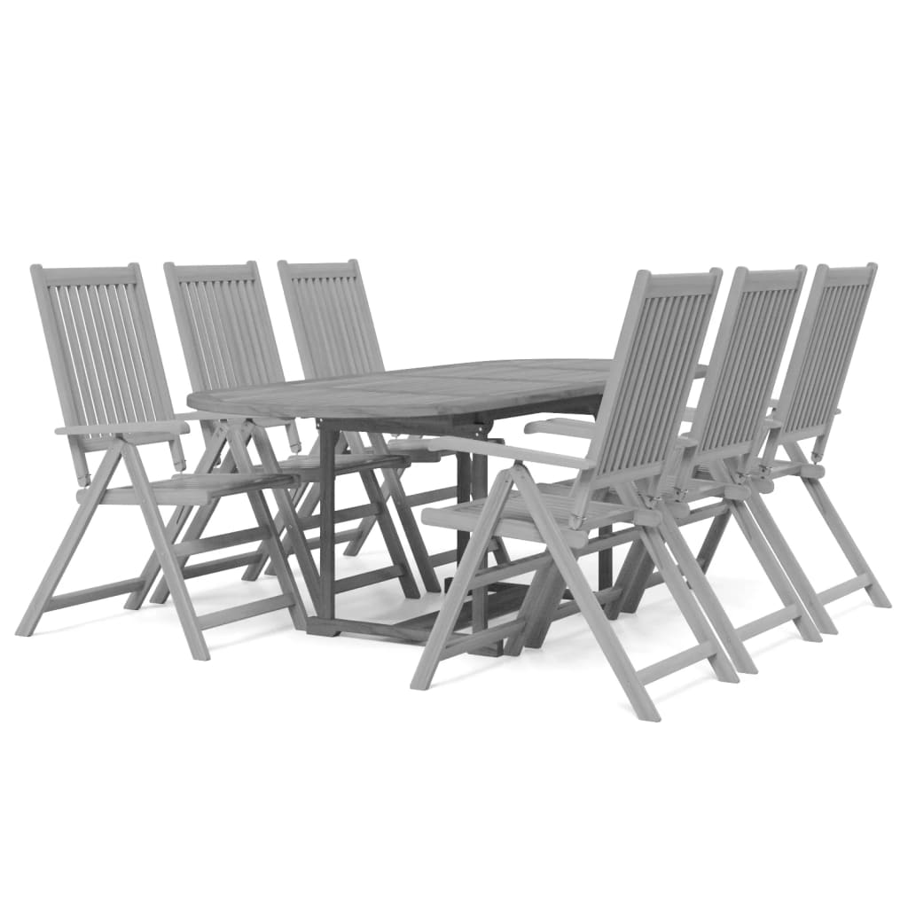 Ensemble de salle à manger de jardin 7 pcs Bois d'acacia massif