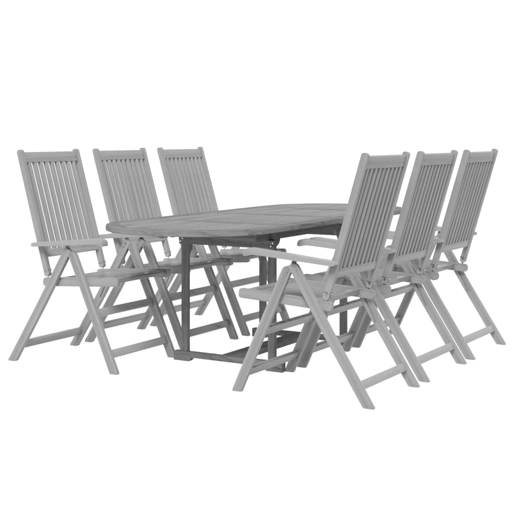 Ensemble de salle à manger de jardin 7 pcs Bois d'acacia massif