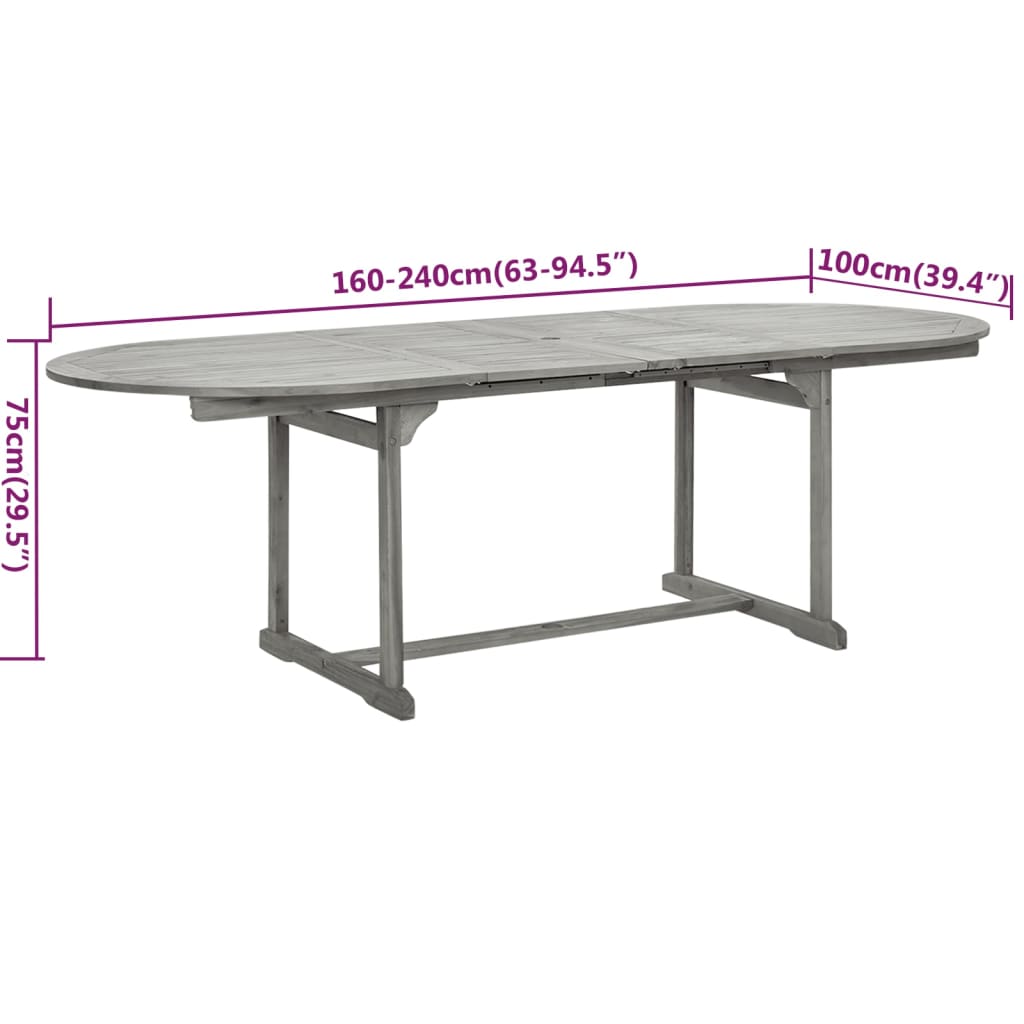 Ensemble de salle à manger de jardin 7 pcs Bois d'acacia massif