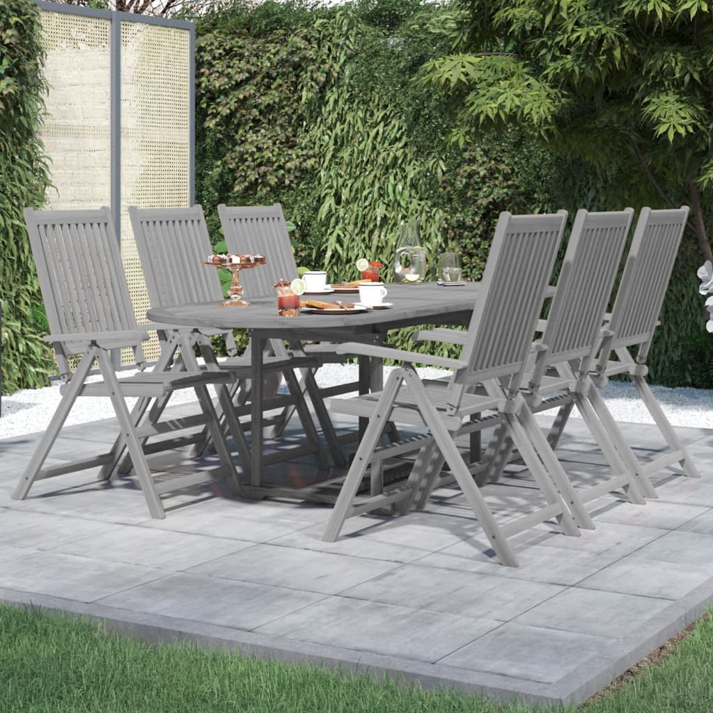 Ensemble de salle à manger de jardin 7 pcs Bois d'acacia massif