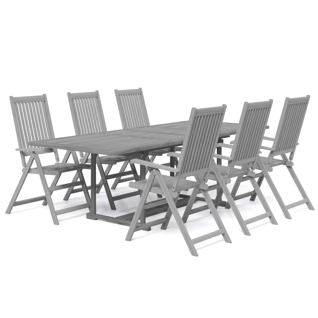 Ensemble de salle à manger de jardin 7 pcs Bois d'acacia solide