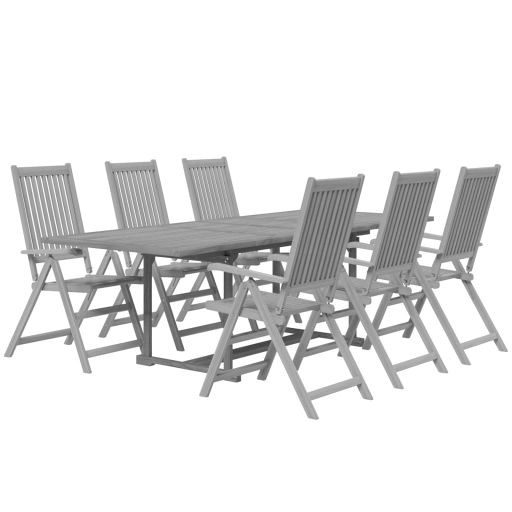 Ensemble de salle à manger de jardin 7 pcs Bois d'acacia solide