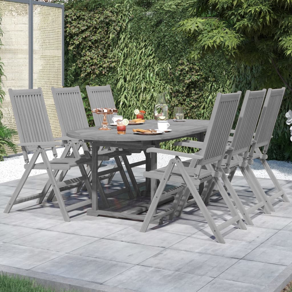 Ensemble de salle à manger de jardin 7 pcs Bois d'acacia solide