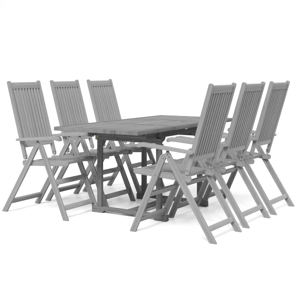 Ensemble de salle à manger de jardin 7 pcs Bois d'acacia solide