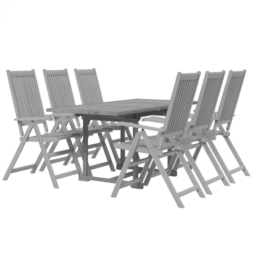 Ensemble de salle à manger de jardin 7 pcs Bois d'acacia solide