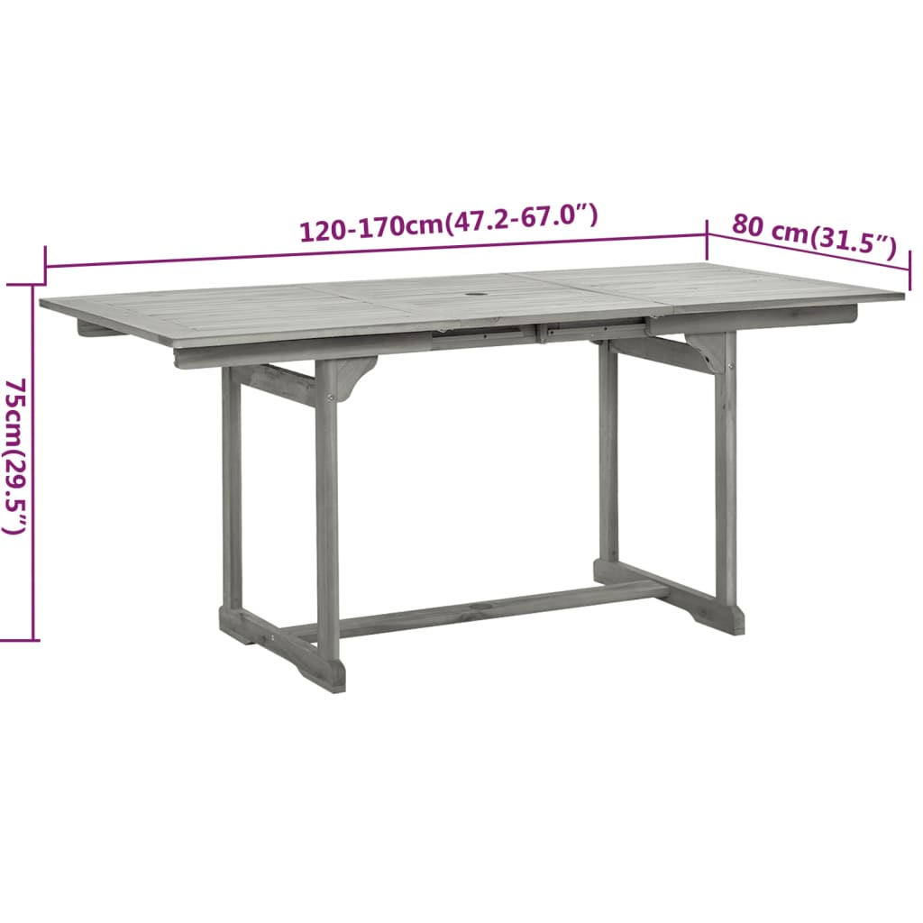 Ensemble de salle à manger de jardin 7 pcs Bois d'acacia solide