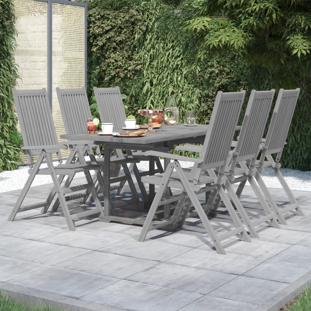 Ensemble de salle à manger de jardin 7 pcs Bois d'acacia solide